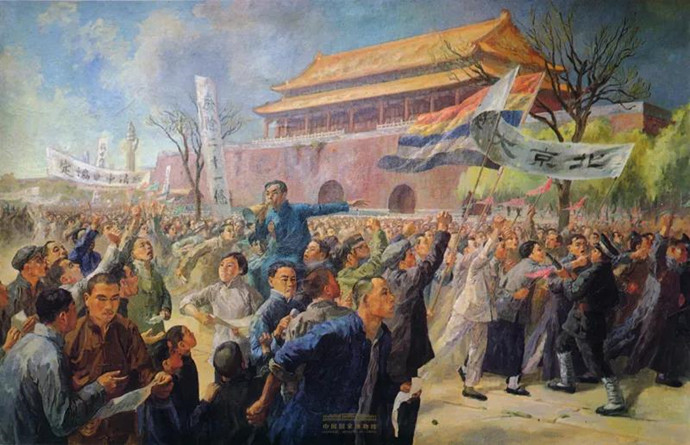 周令釗《五四運(yùn)動》油畫，1951年，中國國家博物館藏.jpg